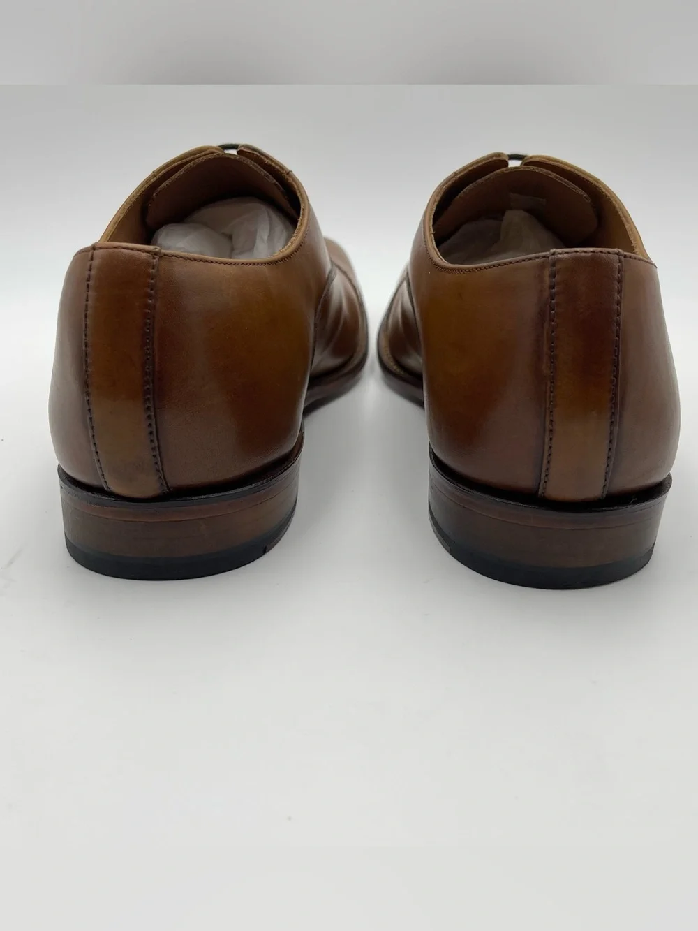 ALLEN EDMONDS SZ 14D Brady Walnut Leather Cap Toe Oxfords Shoes MSRP $450